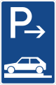 Zeichen 315-81 Parken ganz auf Gehwegen quer zur Fahrtrichtung links (Anfang)