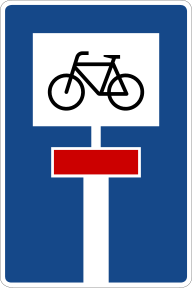 fahrradfreundlich für Radverkehr durchlässige Sackgasse. dead end street, open for cyclists (Zeichen 357-52 and 357-50)