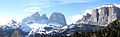 Image 4Sellajoch, South Tyrol and Trentino (seen from Pordoi Pass), Langkofel on the left, Piz Ciavazes on the right