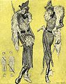 Fur choker; the word is rather a broad term, applied in a general way that class of neckpieces made up with the fur on all sides, using the head and the tail. The animal shape scarf is made up practically in the natural shape of the animal, including the head, tail and legs, and sometimes the feet.