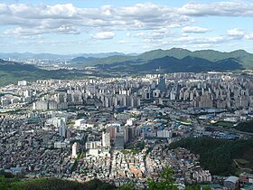 Anyang city from Suri mountain.