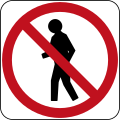 No pedestrians