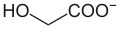 Deutsch: Struktur von Glycolat English: Structure of glycolate