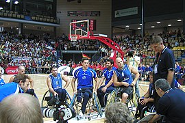 Lors de l'Euro de basket-ball en fauteuil roulant 2007 (de)