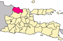 Reggenza di Tuban – Mappa