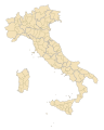 Map of Italy with Regions and Provinces subdivisions / Cartina d'Italia con Regioni e Province