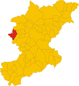 Poziția comunei în cadrul provinciei