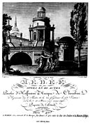 Титульна сторінка з декором класицизму, опера Л. Керубіні «Медея». 1797 р.