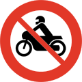 No motorcycles or mopeds[N 2]