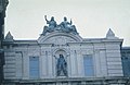 Paul Chomedey de Maisonneuve (below) and the allegorical statues of Religion and Country (above)