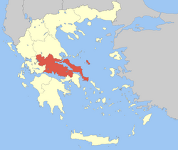 Location of Central Greece