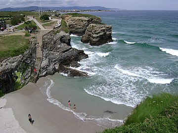 Escalier d'accès à la plage