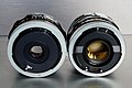 Rear of Canon FL 28mm Lens (L) and Super-Canomatic Lens R 50mm (R)