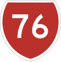 State Highway 76 marker