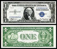 $1 Silver Certificate, Series 1935, Fr.1607, depicting George Washington