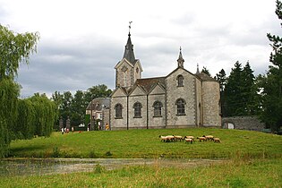 Lucarnes à abat-son de la flèche de la chapelle Saint-Hubert de Vervoz.