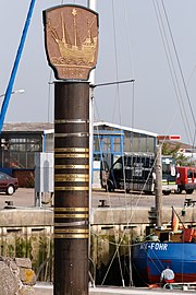 Højvandssøjle ved havnen