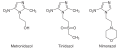 Deutsch: Übersicht über die Struktur der Nitroimidazole English: Overview of the structures of the nitroimidazoles