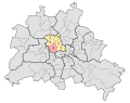 Deutsch: Wahlkreis Mitte 3 für die Wahlen zum Abgeordnetenhaus von Berlin. Stand 2006