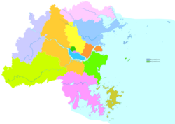 图荧光绿部分 为福州市永泰县范围