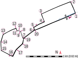 Layout of the Baku City Circuit