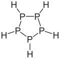 Deutsch: Struktur von Cyclopentaphosphan English: Structure of Cyclopentaphosphane