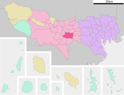 Location of Fuchū in Tokyo Metropolis