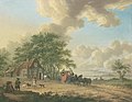 Koets bij pleisterplaats (1789), Hendrik Lofvers,