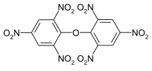Hexanitrodiphenyloxide structure.svg