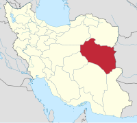 Map of Iran with दक्षिण खोरसान highlighted.