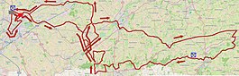 Routekaart van de Kuurne-Brussel-Kuurne 2015