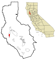 Location in Lake County and the state of California