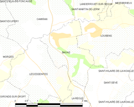 Mapa obce Bagas