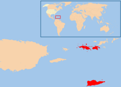 Location of United States Virgin Islands