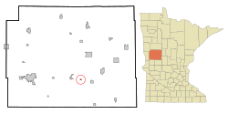 Location of Clitherall, Minnesota