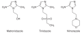 Deutsch: Übersicht über die Struktur der Nitroimidazole English: Overview of the structures of the nitroimidazoles