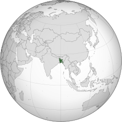 Location of बाङ्लादेशः