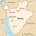 Carte CIA du Burundi CIA map of Burundi