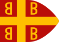 Paleologos Hanedanı döneminde kullanılan Bizans İmparatorluğu bayrağı