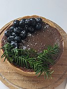 Chocolate cheese tart with blueberries 6.jpg