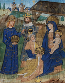 Libro de horas medieval escrito para la familia Grey de Ruthin, hacia 1390.