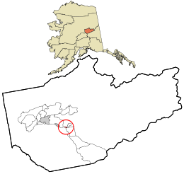 Location within Fairbanks North Star Borough and the state of Alaska