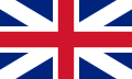 La Bandera de Unión usada en el Reino de Inglaterra, 1606-1707.