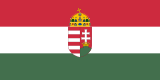 Drapeau du Royaume de Hongrie de 1896 à 1915.