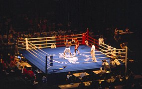 A boxing ring.