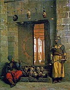 Jean-Léon Gérôme, Hasaneyn Camii Önünde İsyankar Beylerin Başları.jpg