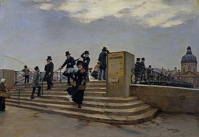 Le Pont des Arts par grand vent (vers 1880-1881), New York, Metropolitan Museum of Art.