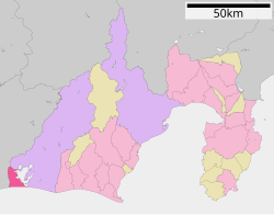 Location of Kosai in Shizuoka Prefecture