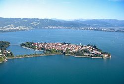 Pogled iz zraka na otok Lindau