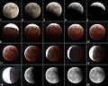 Lunar eclipse on October 8, 2014, in Aichi prefecture Japan.